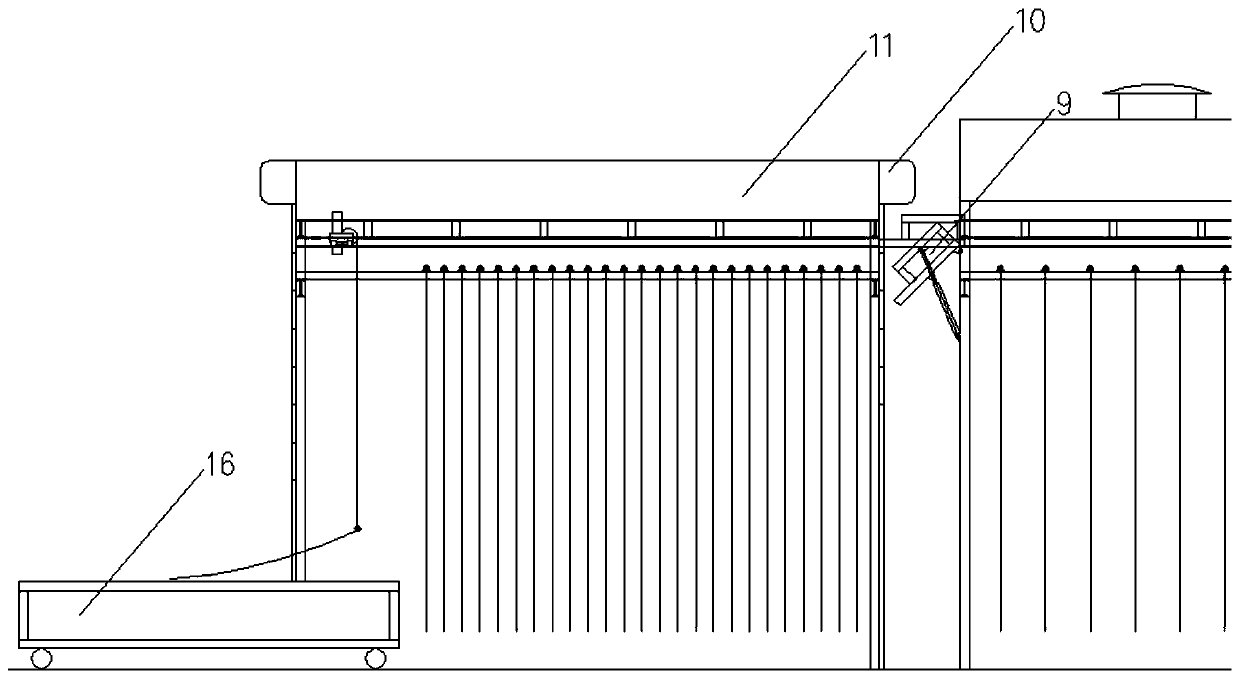 A kelp hanging drying device and its working method