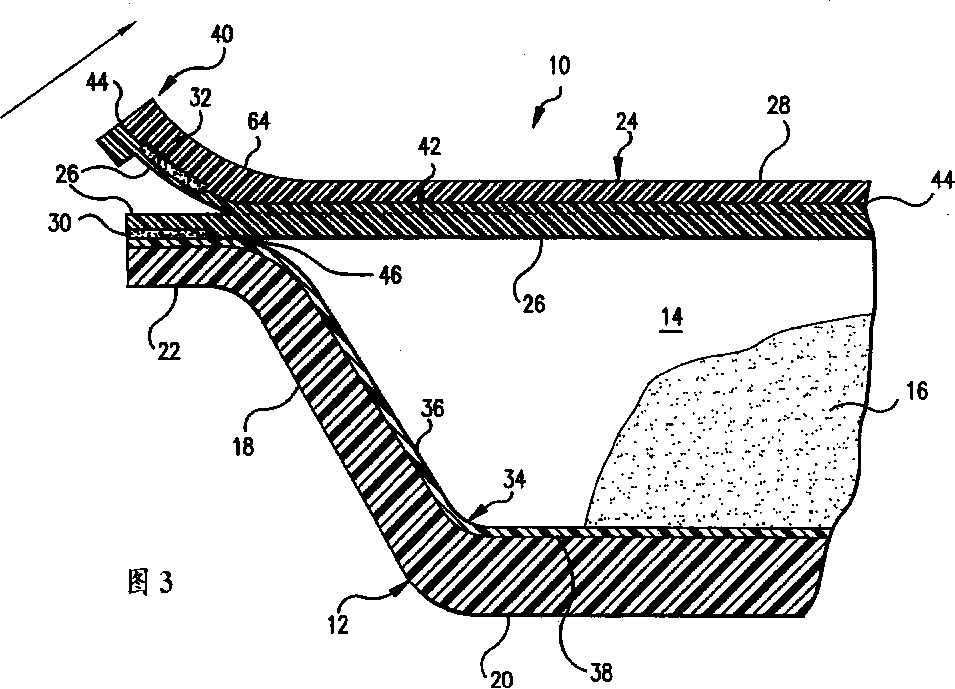 Laminate having coextruded, multilayer film which delaminates and package made therefrom