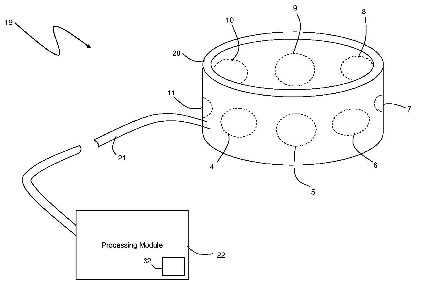 Vital sign-monitoring system with multiple optical modules