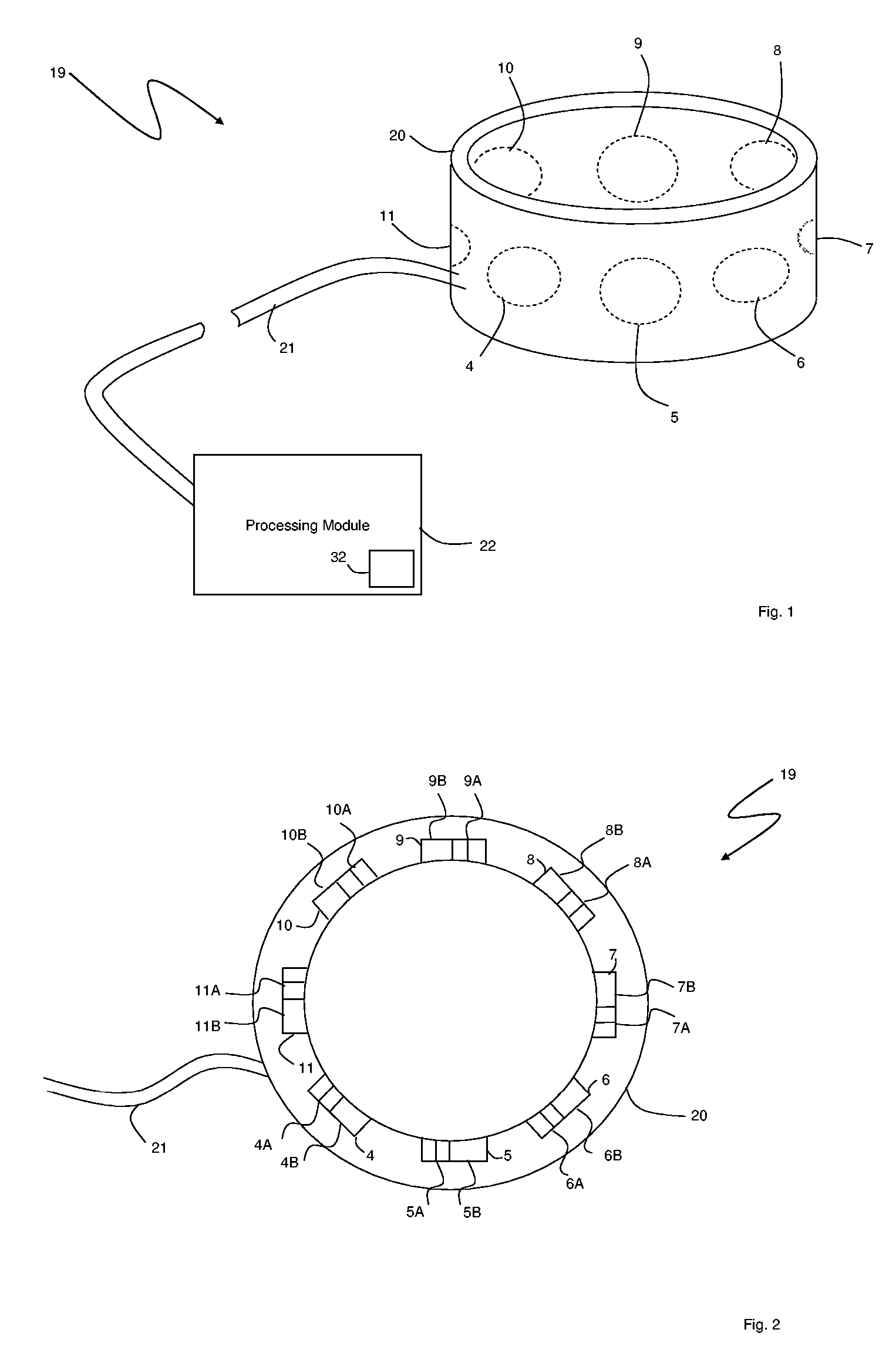 Vital sign-monitoring system with multiple optical modules