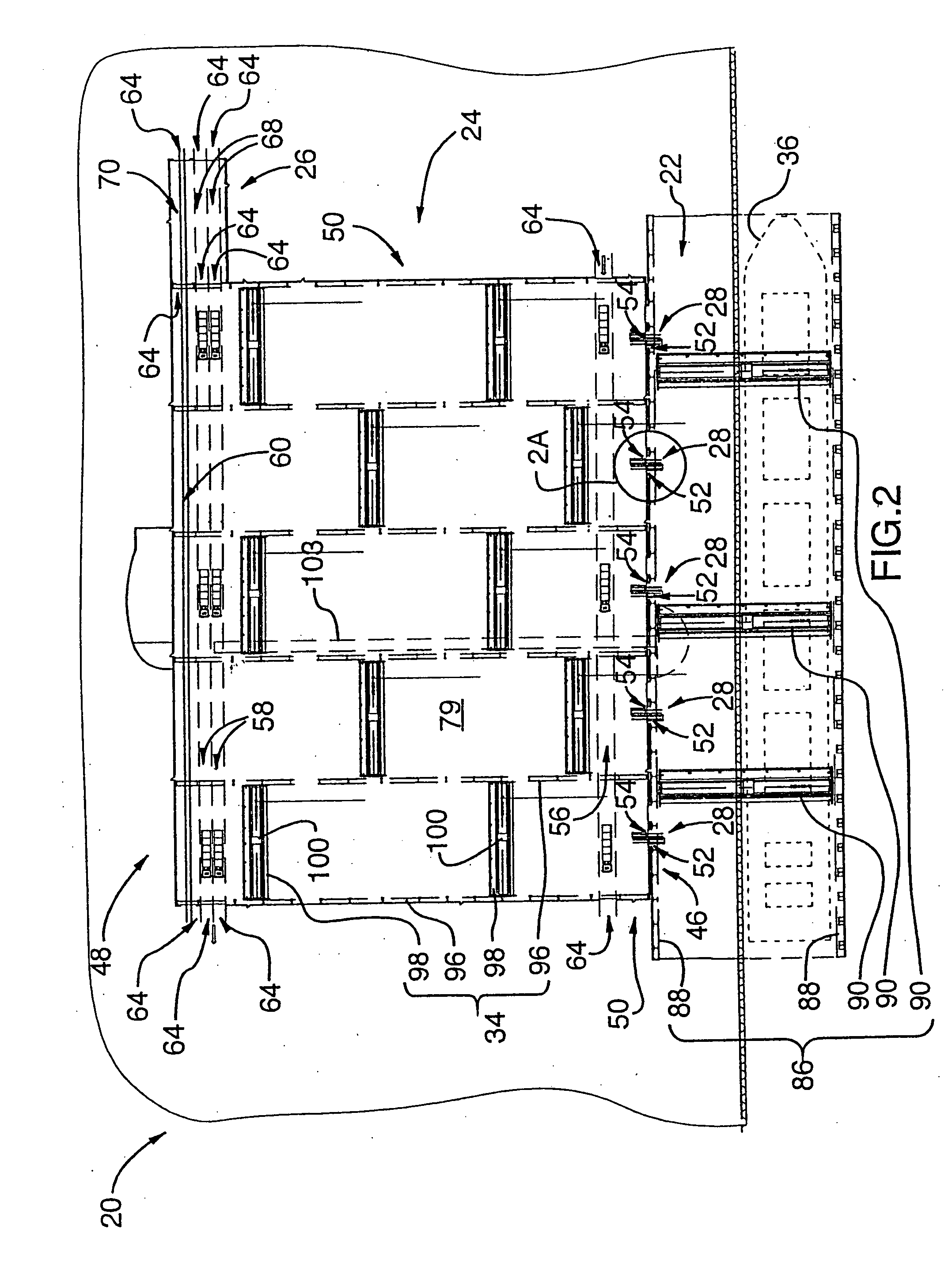 Process for handling cargo and cargo handling facility