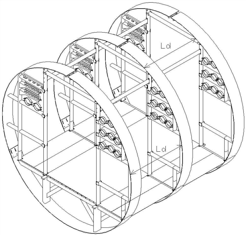 A bamboo composite comprehensive pipe gallery that can accommodate multiple types of pipes