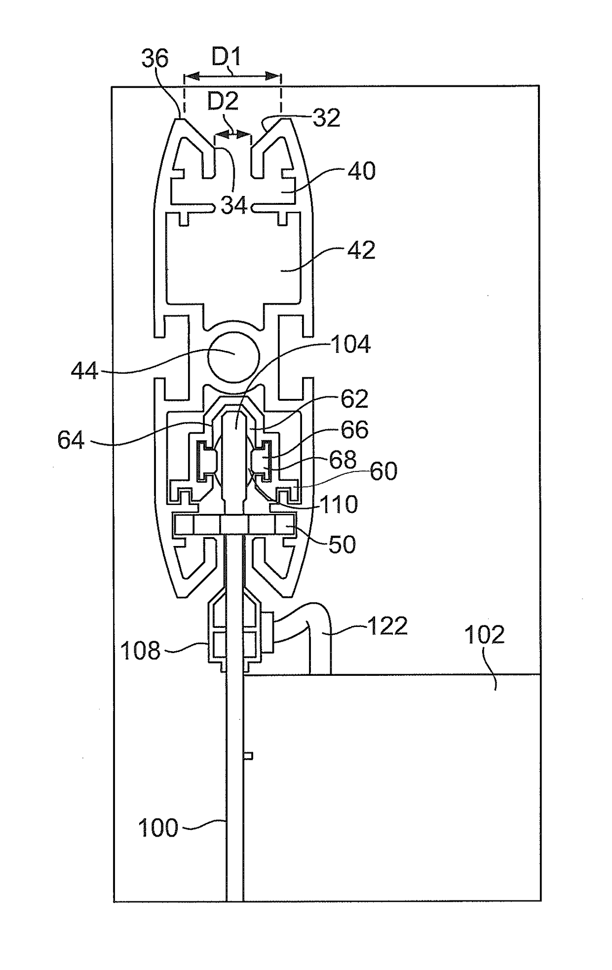 Vertical support for shelving system and shelving system