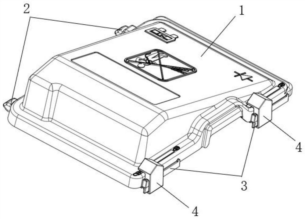 Fuse box capable of being simply opened and locked