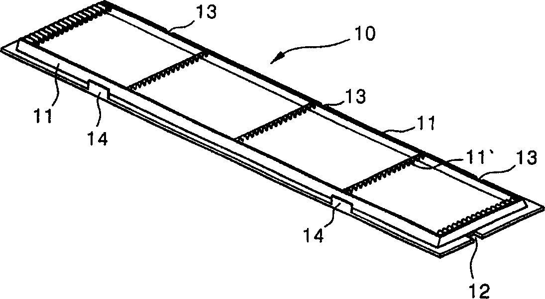 Air filtering net assembling structure for indoor machine of air conditioner