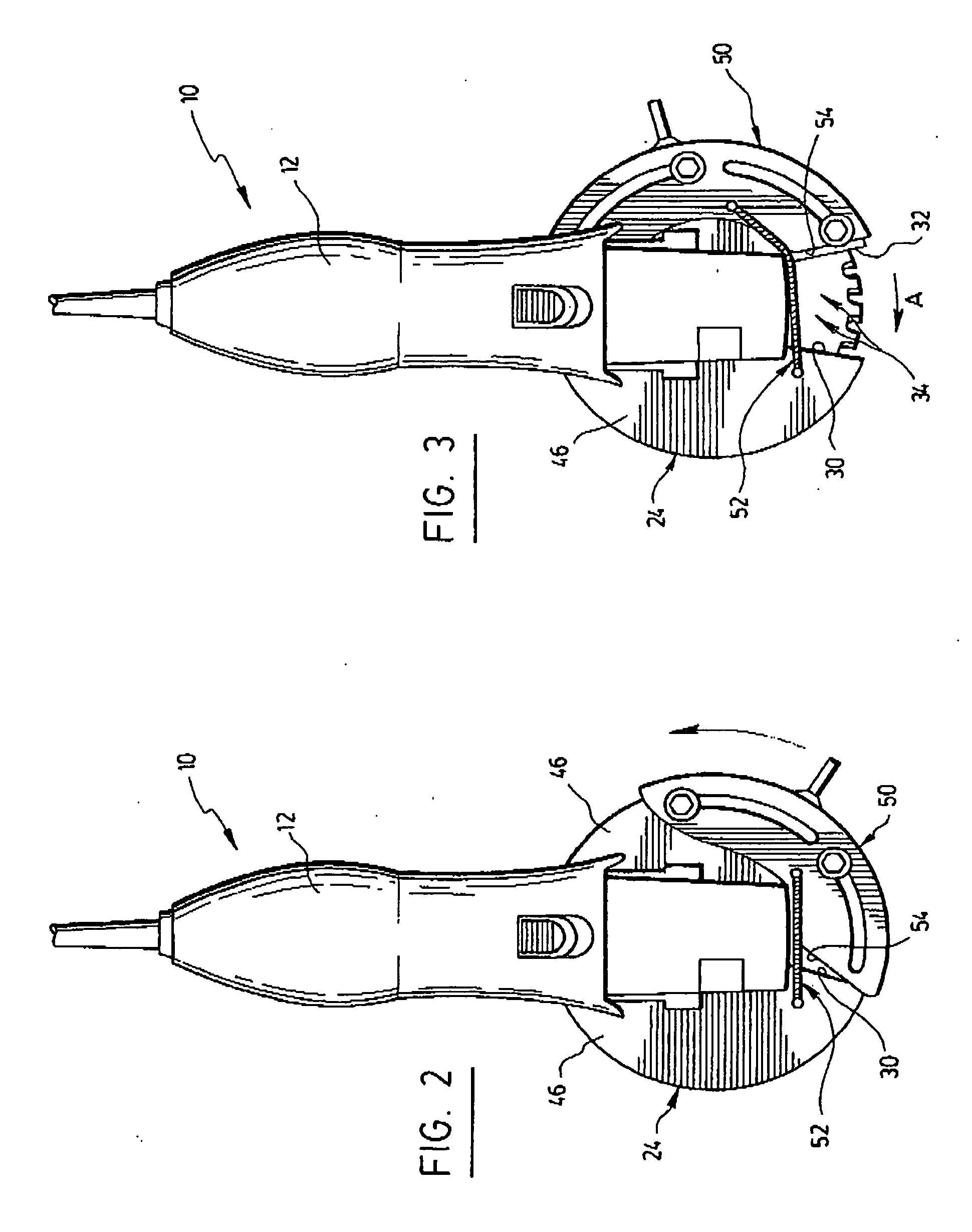 Portable cutting device with guiding guard