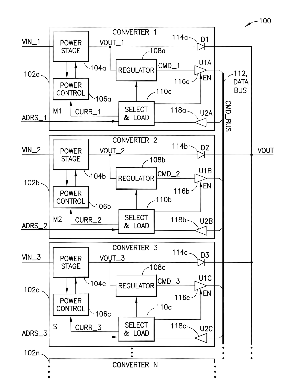 Load sharing between parallel connected power converters