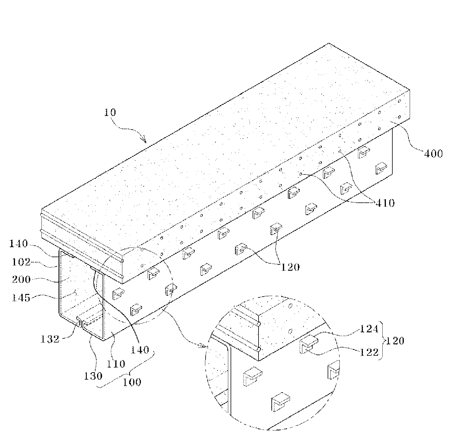 Structural composite hybrid beam(SCHB) consisting of cold-formed steel and cast-in-place concrete having attached fire-resistant coating material and constructing method of the schb