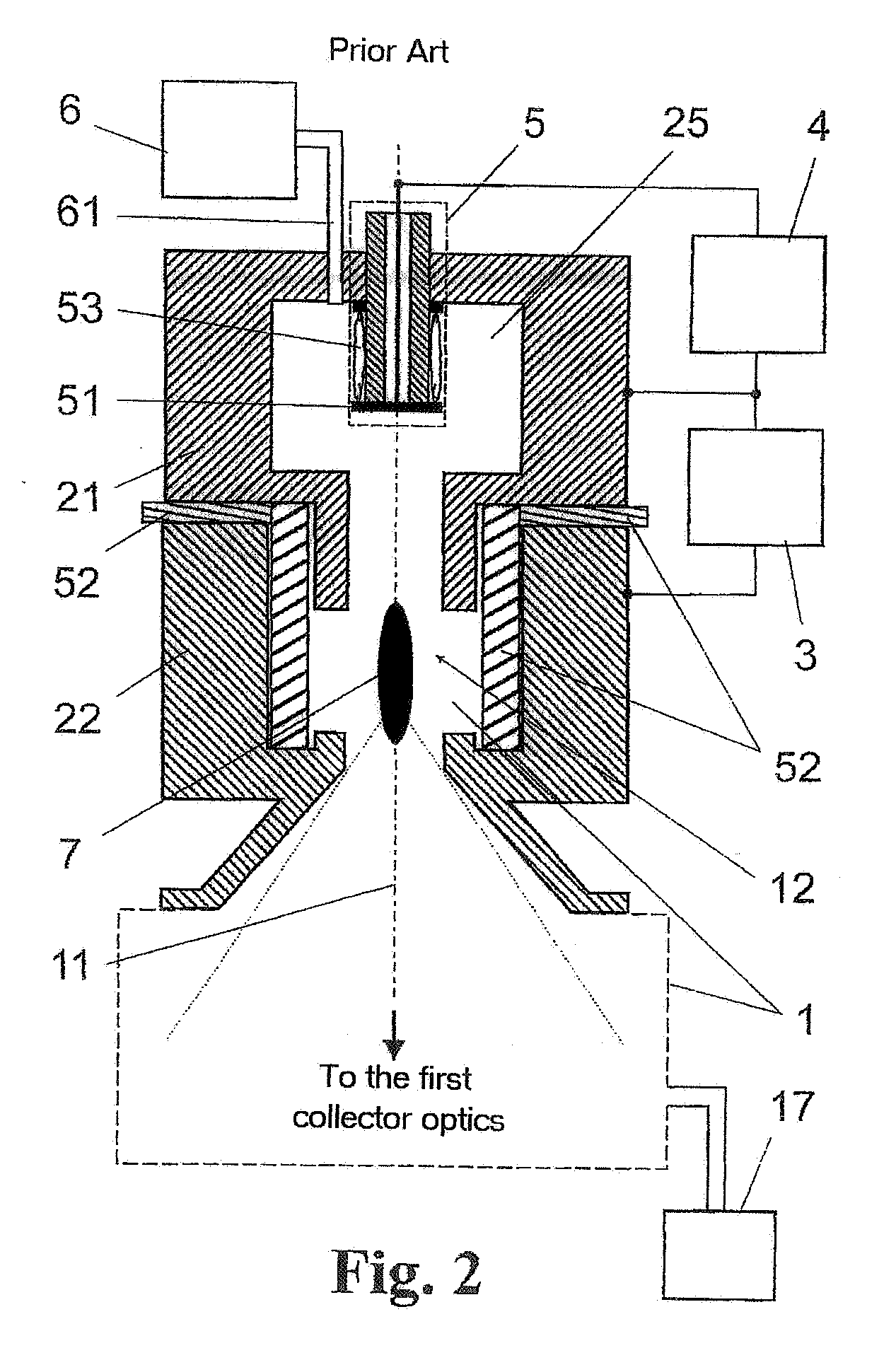 Arrangement for the generation of intensive short-wavelength radiation based on a gas discharge plasma