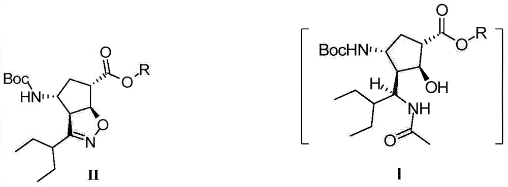 Method for preparing peramivir key intermediate