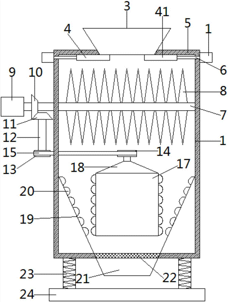 Damping smashing device for traditional Chinese medicine processing