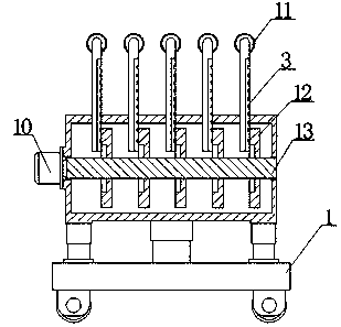 An auxiliary device for laying arched bricks