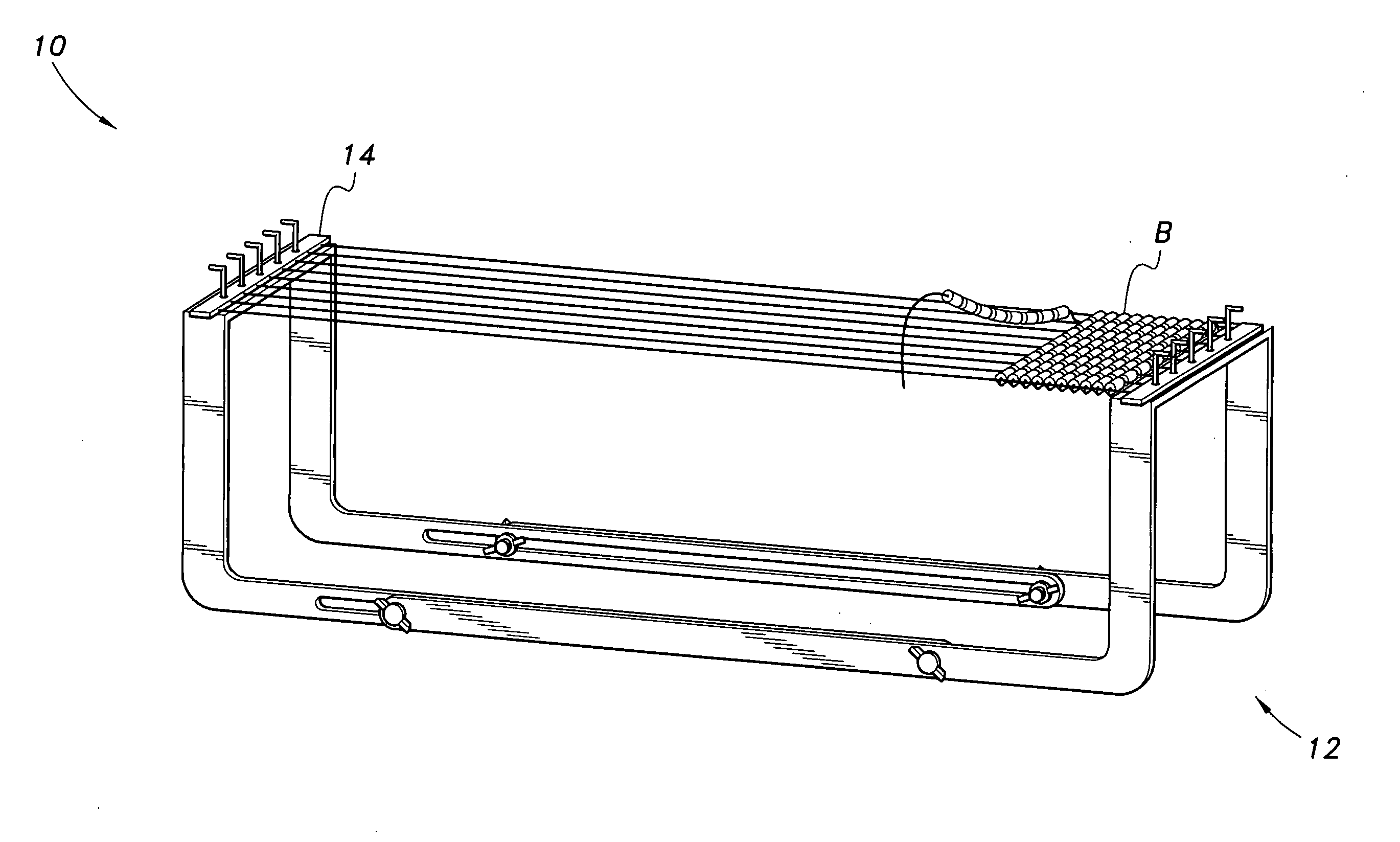 Beading loom with removable warp thread cartridge