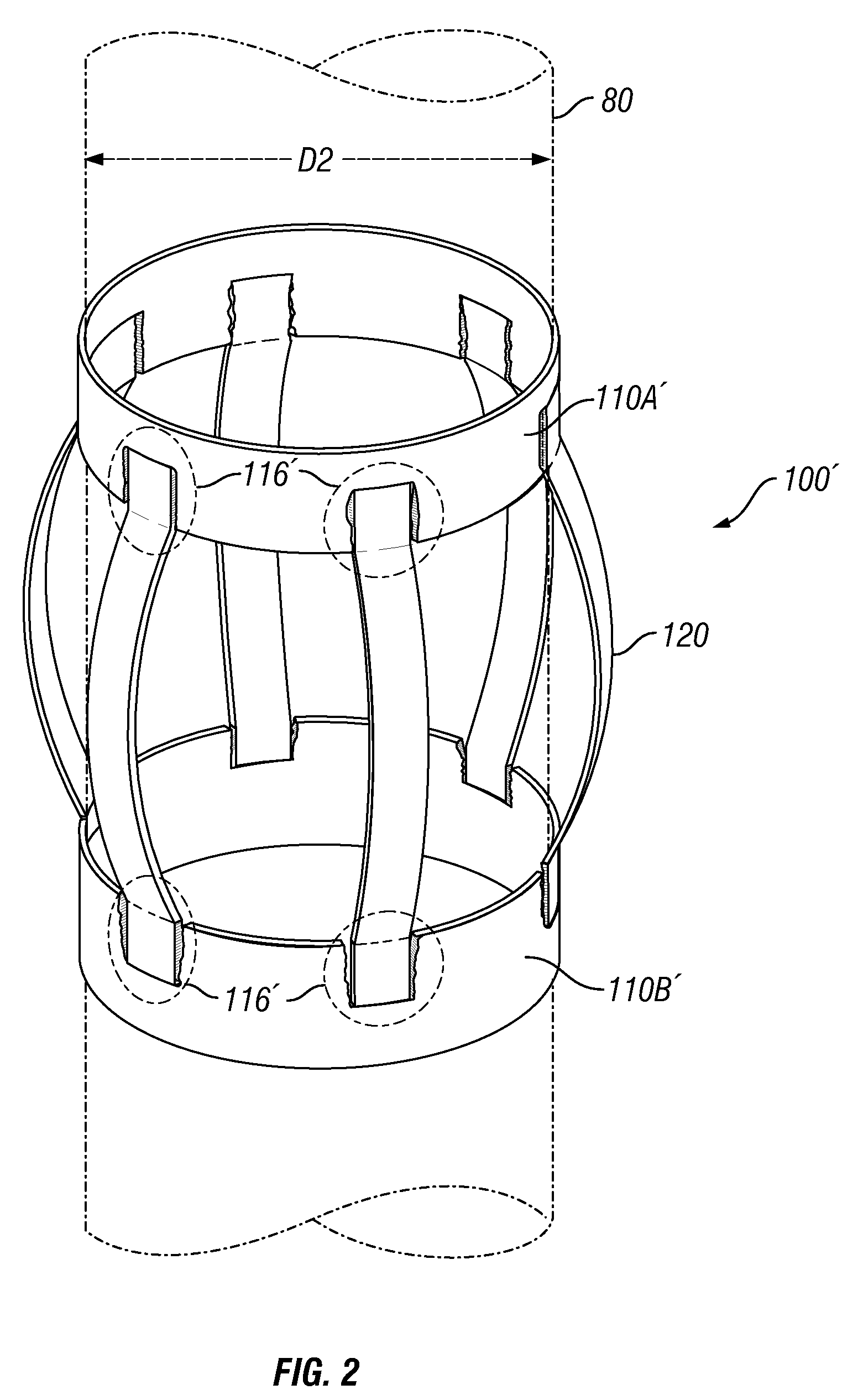 Expandable centralizer for expandable pipe string