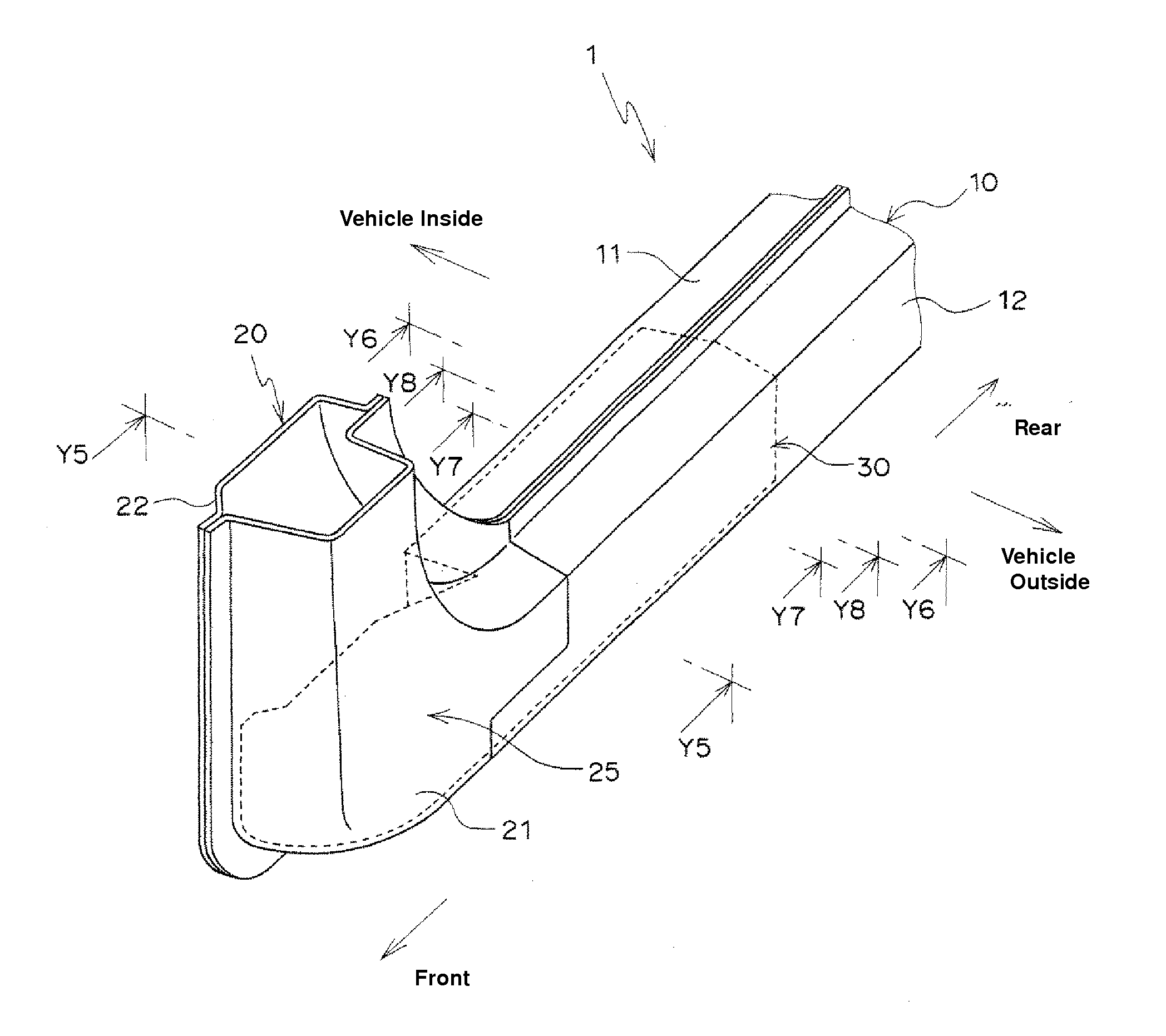 Frame structure for vehicle