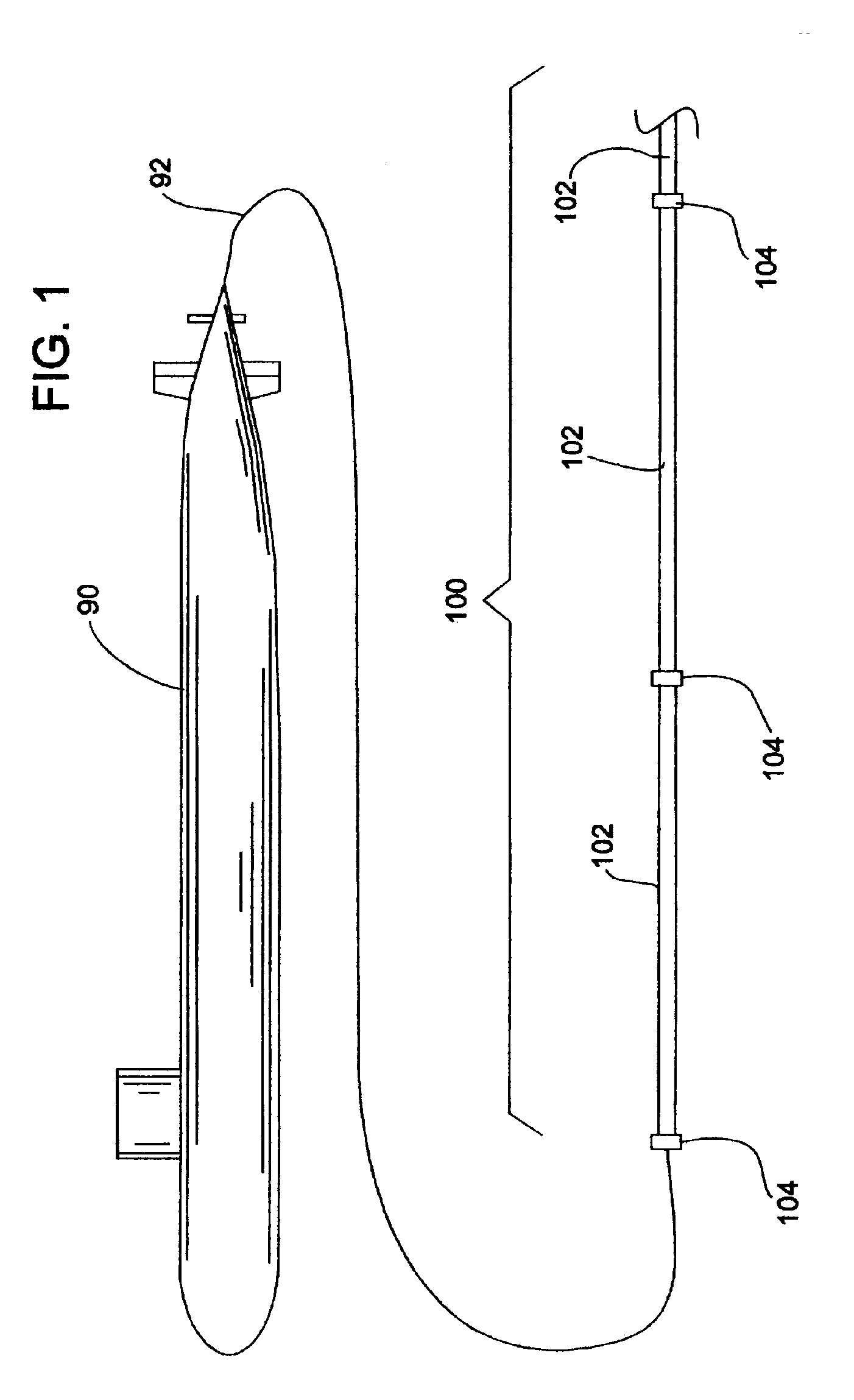 Fiber transition segment for use in optical fiber hydrophone array