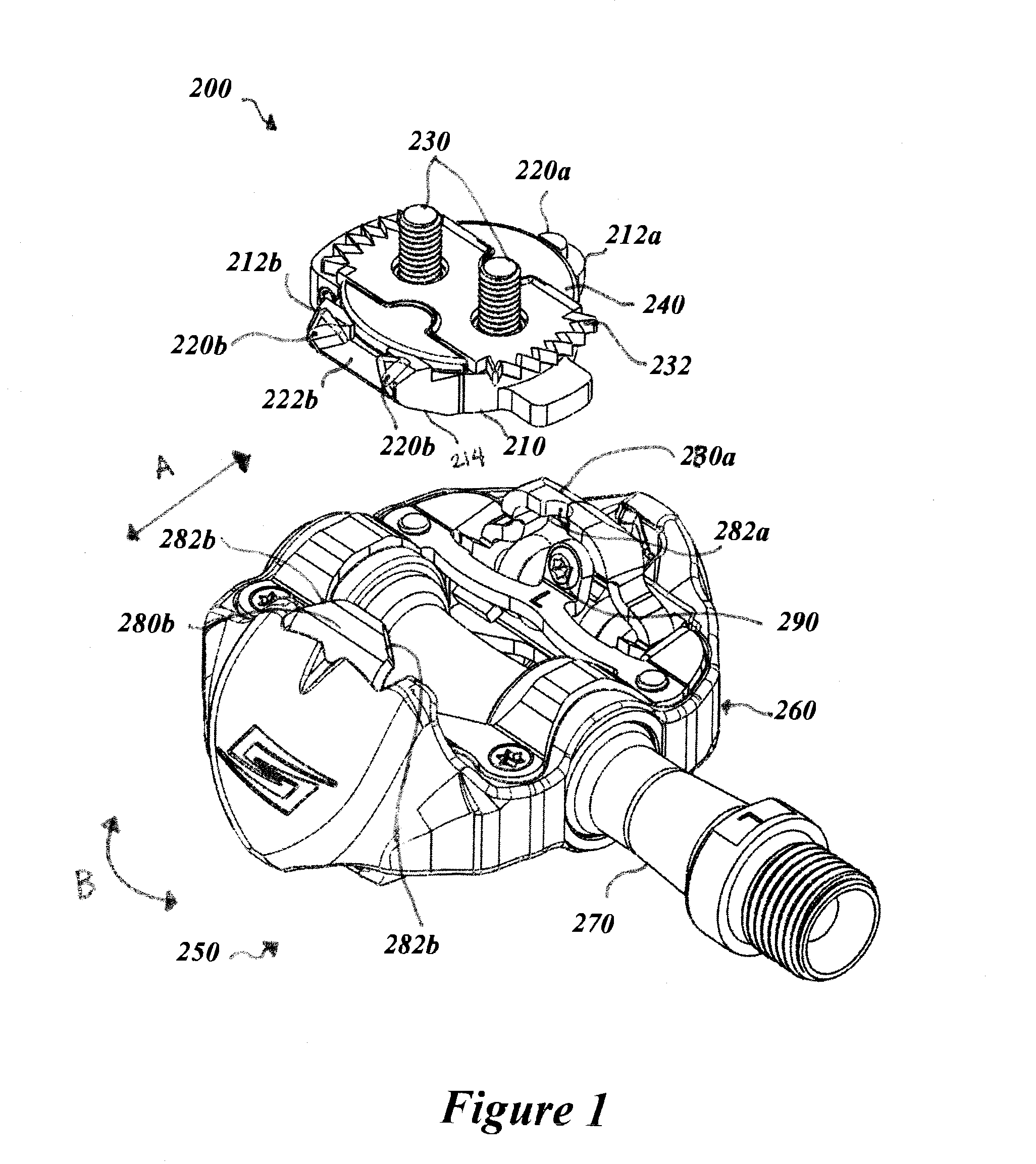 Pedal and cleat assembly