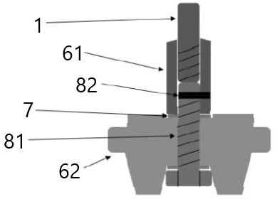 A bushing tie rod system on the side of the transformer grid