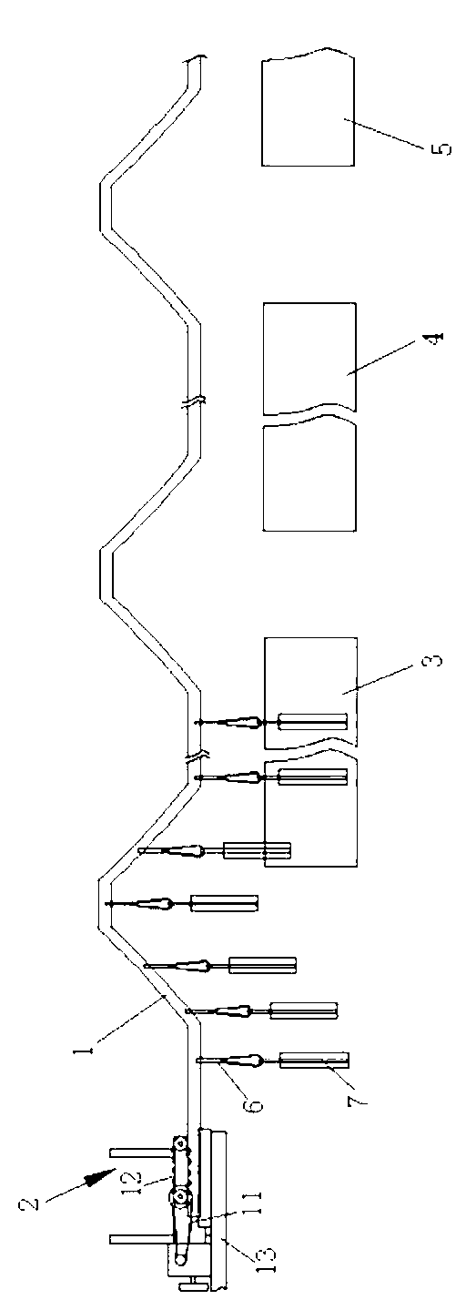 Hanging-hook automatic deplating line