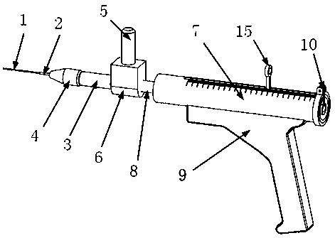 Prostate seed implantation gun and use method thereof