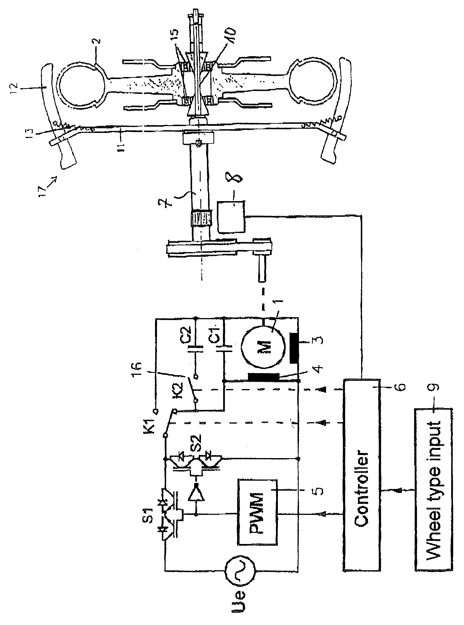 Method and apparatus for balancing a motor vehicle wheel