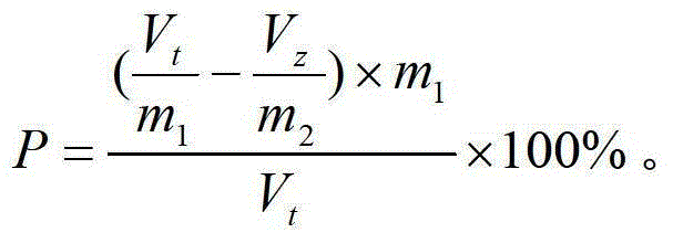 Test method for effective pore volume and porosity of lithium-ion battery pole pieces