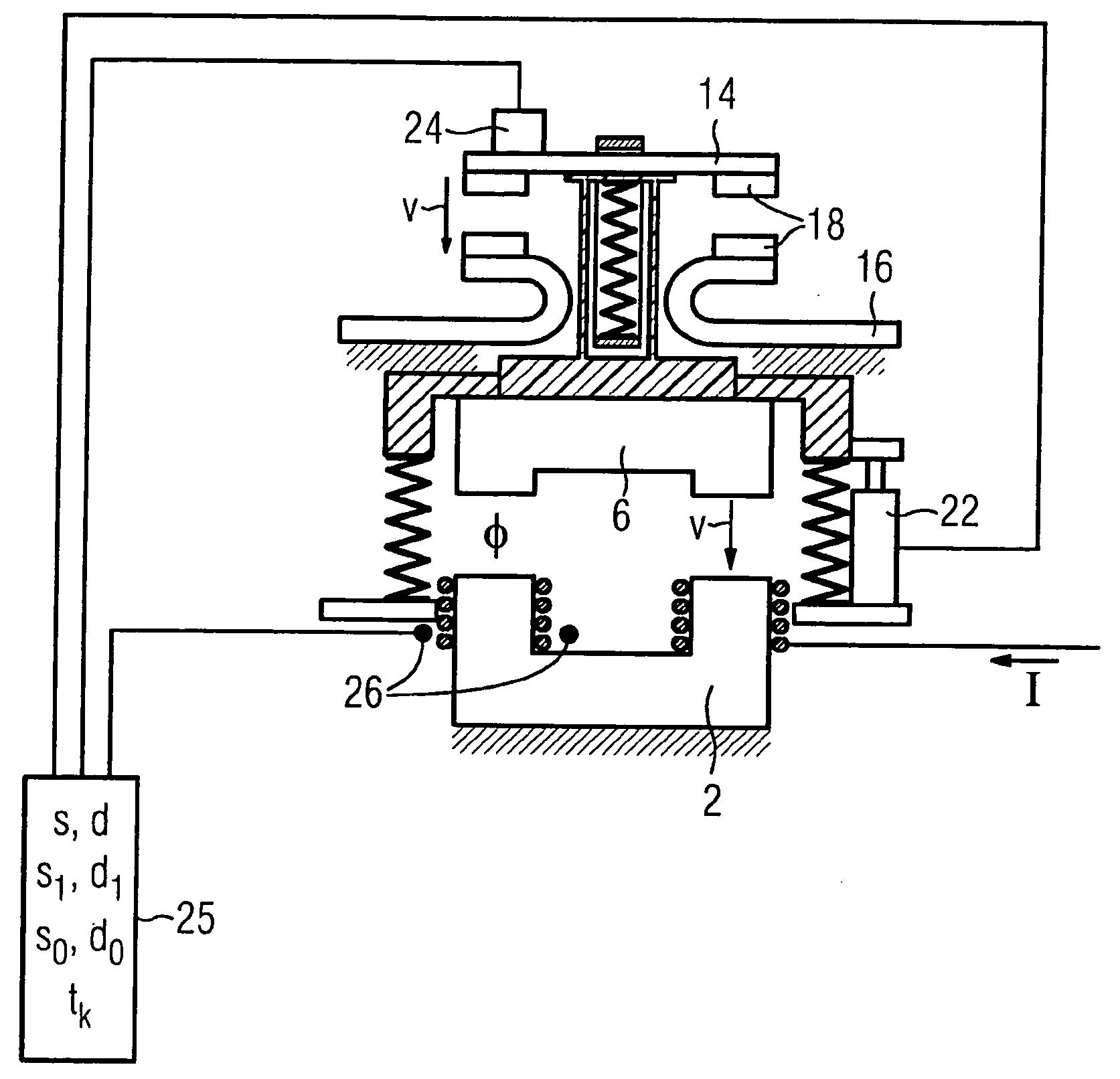 Method for Determining Contact Erosion of an Electromagnetic Switching Device, and Electromagnetic Switching Device Comprising a Mechanism Operating According to Said Method