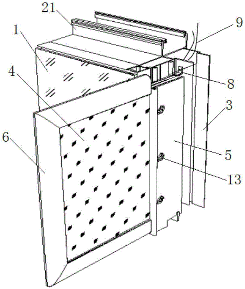 Glass curtain wall unit and glass curtain wall