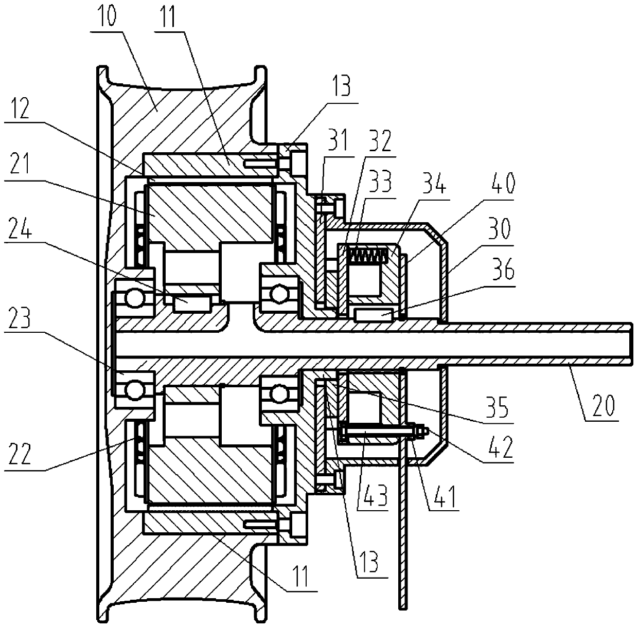 Direct-drive hub motor of wheelchair