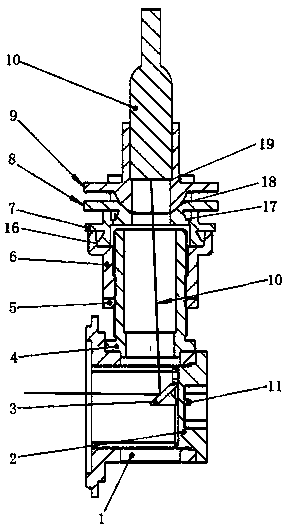 Six-DOF (six degrees of freedom) adjusting device for common spatial adjustment of telescope