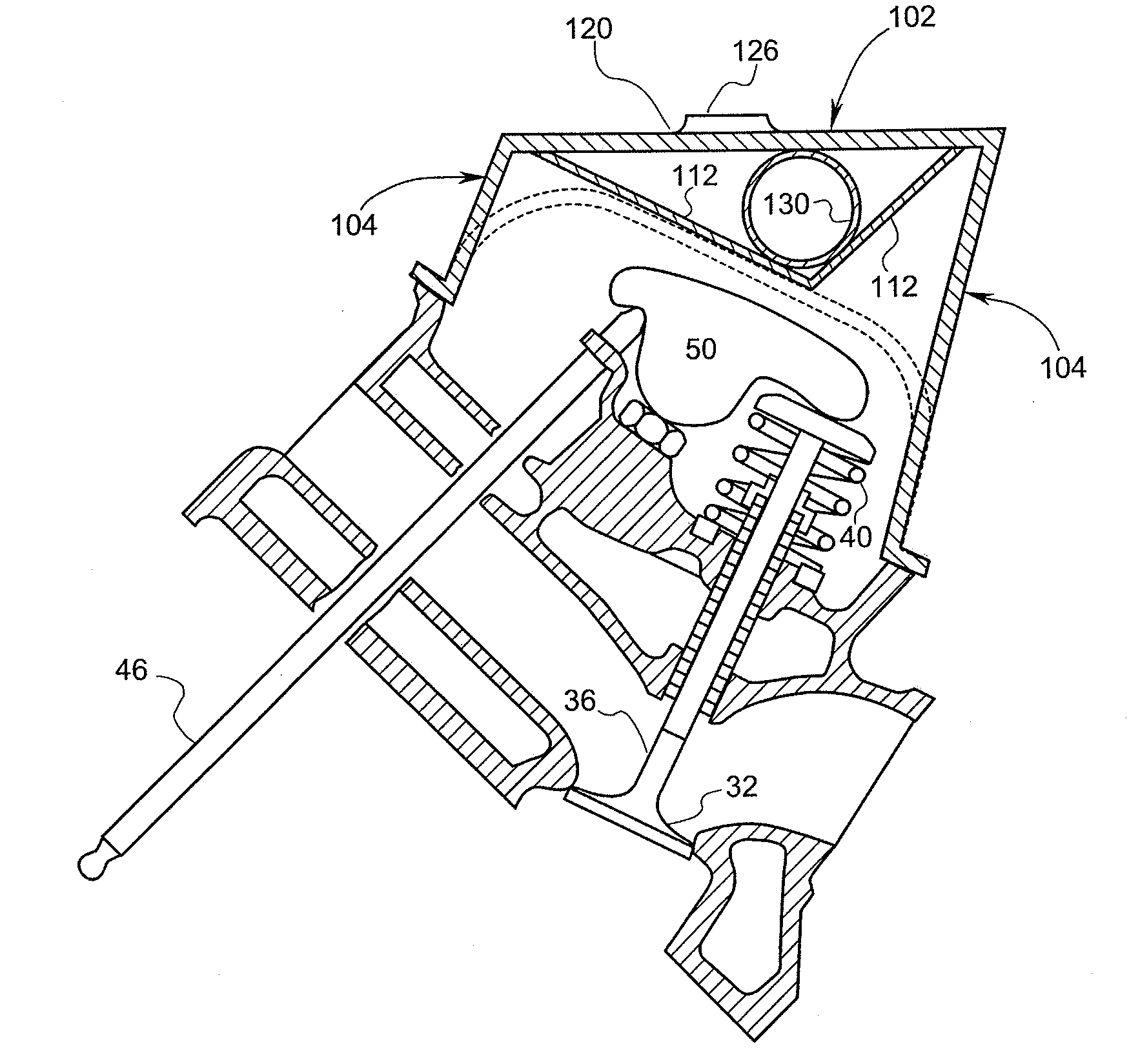 Valve cover housing for internal combustion engines