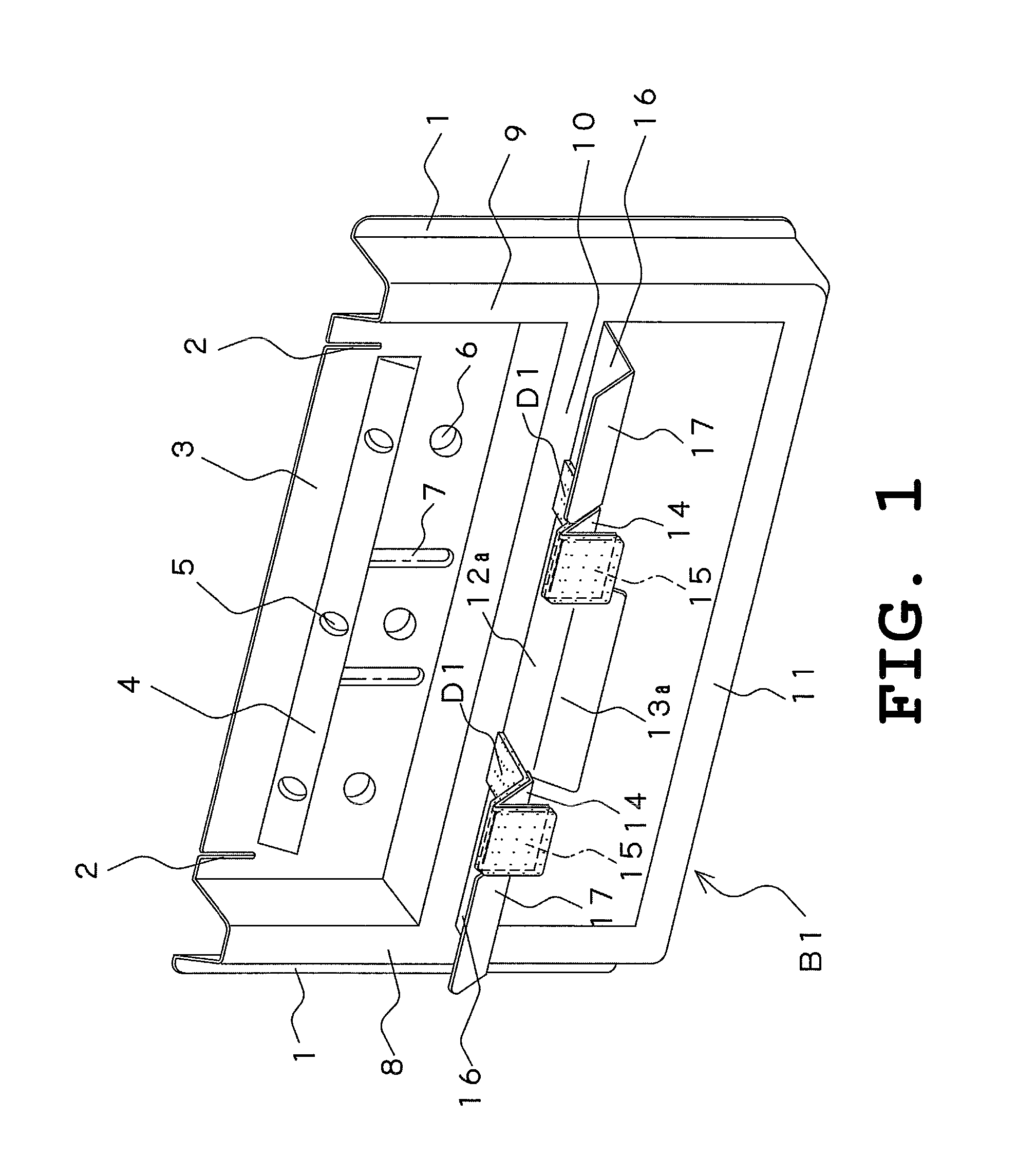 Fastening member and external wall construction structure