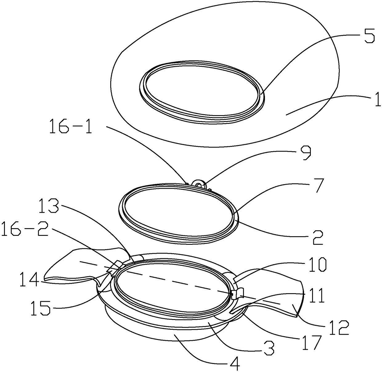 A kind of rotatable ostomy bag and using method thereof