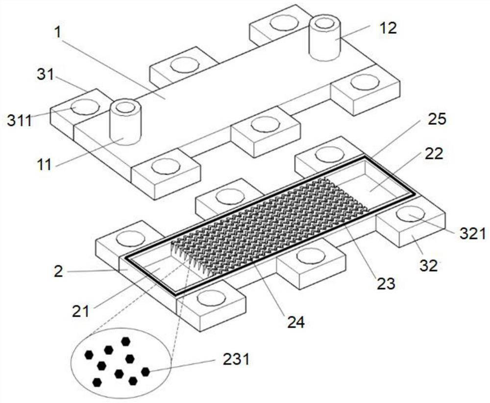 Sine-wave-shaped micro-channel heat exchanger with micro-cavity structures and manufacturing method thereof