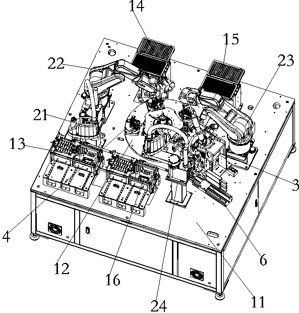 Efficient camera accessory assembling and welding device