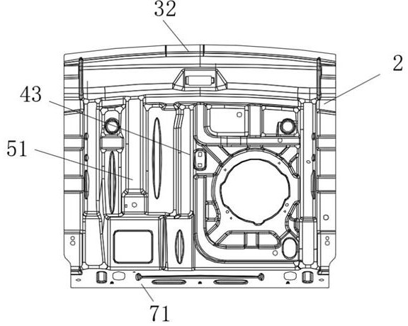 A lightweight rear trunk partition for a car and its production process