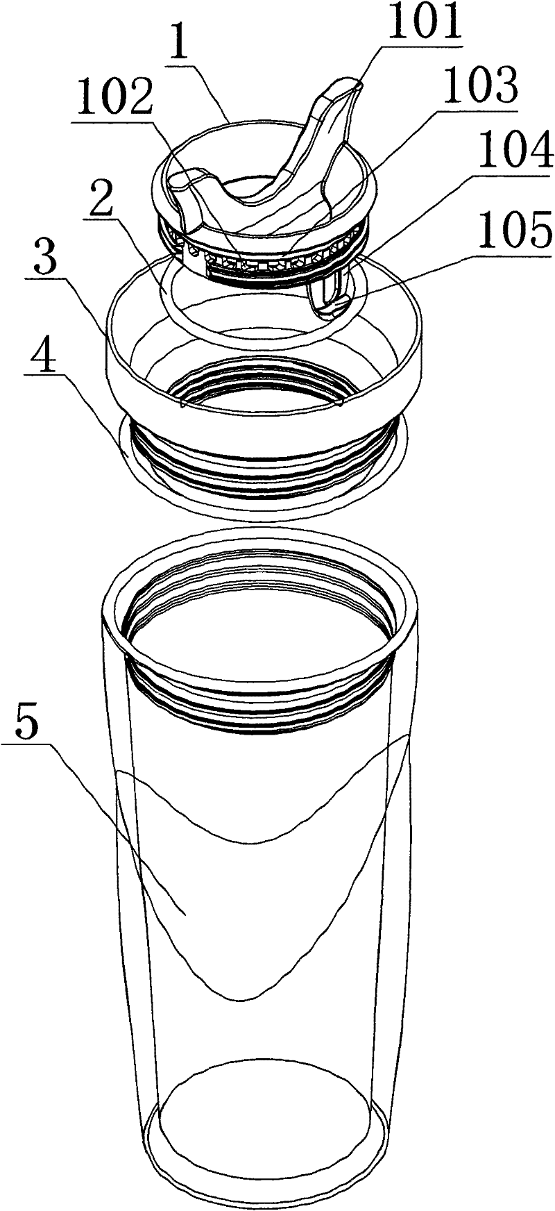 Vehicle water cup and opening and closing method