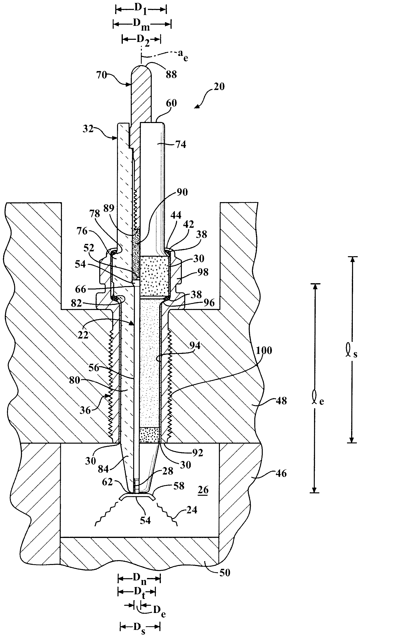 Corona igniter with improved corona control