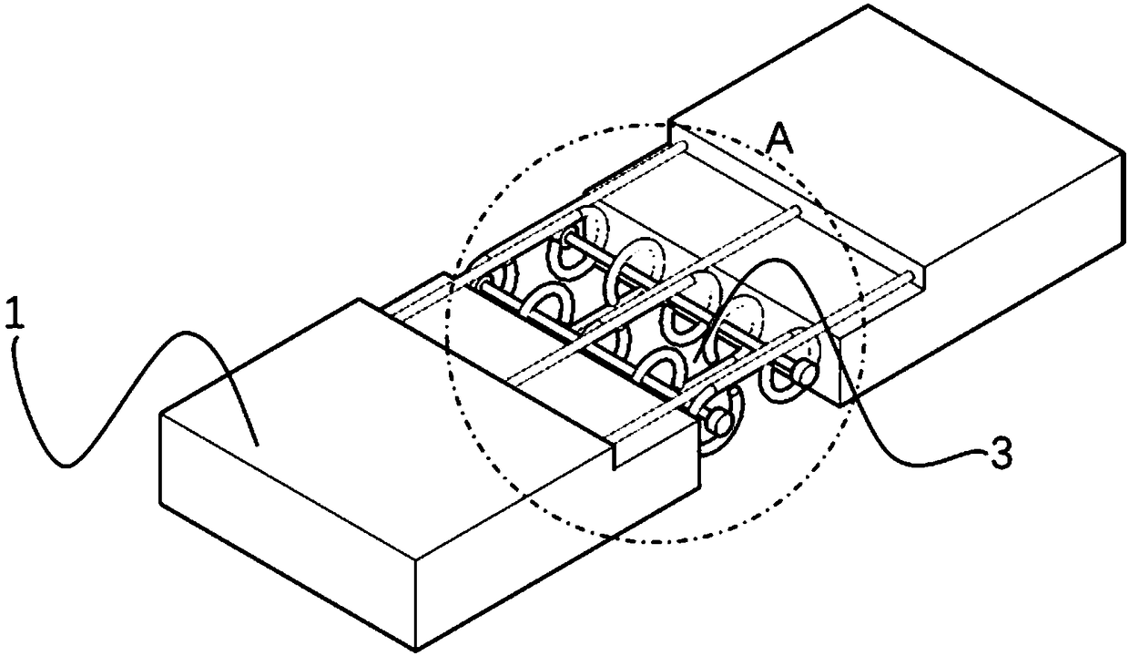 Blocking-type bridge deck slab wet joint connecting form