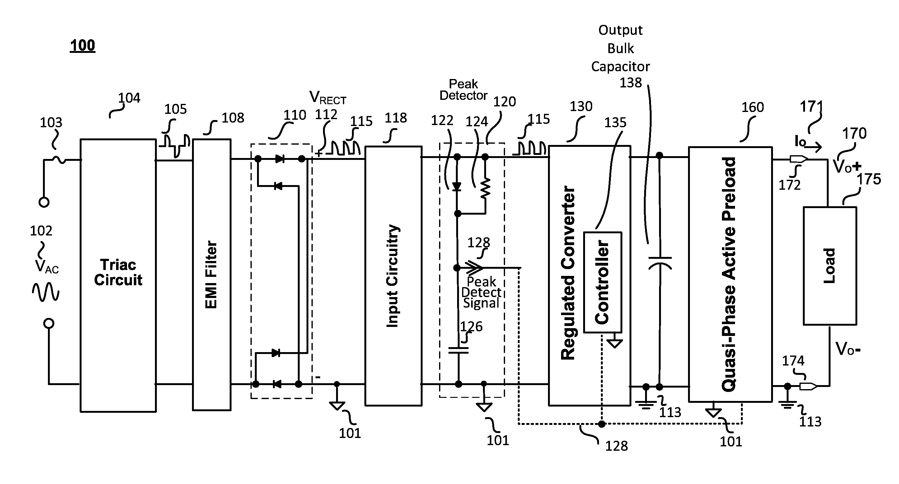 Lossless preload for LED driver with extended dimming