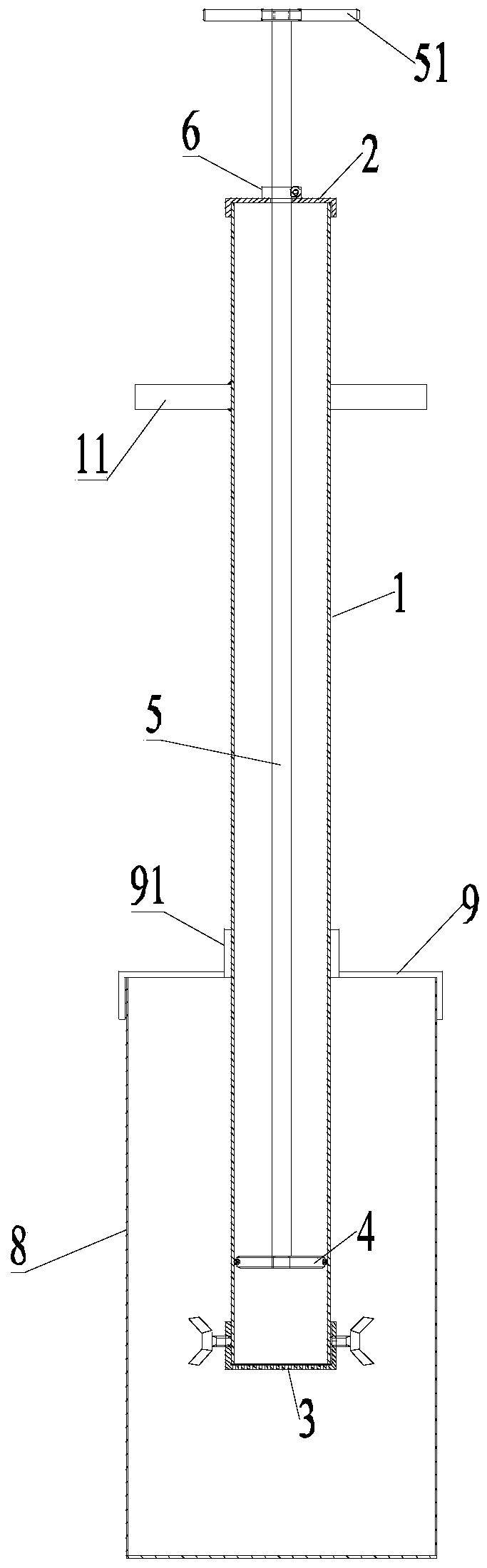 Riverbed permeability coefficient testing device