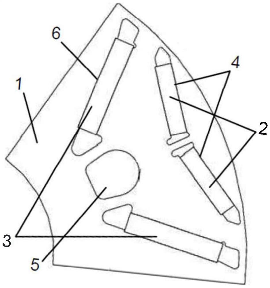 Permanent magnet motor rotor structure for electric automobile