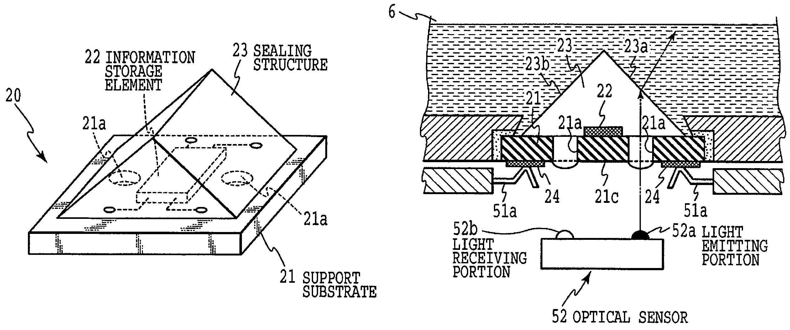 Residual ink amount detection module for ink jet recording, ink tank with the module, and ink jet recording device