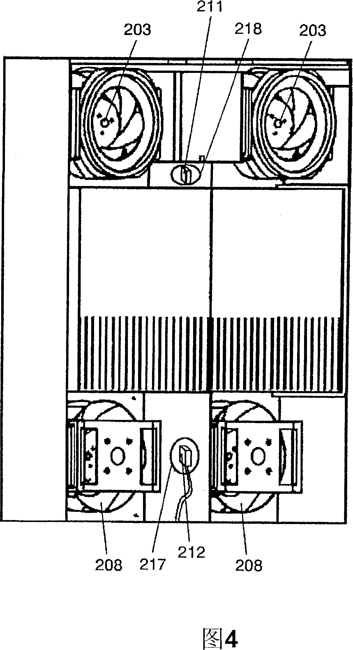 Cooler for heater-containing box