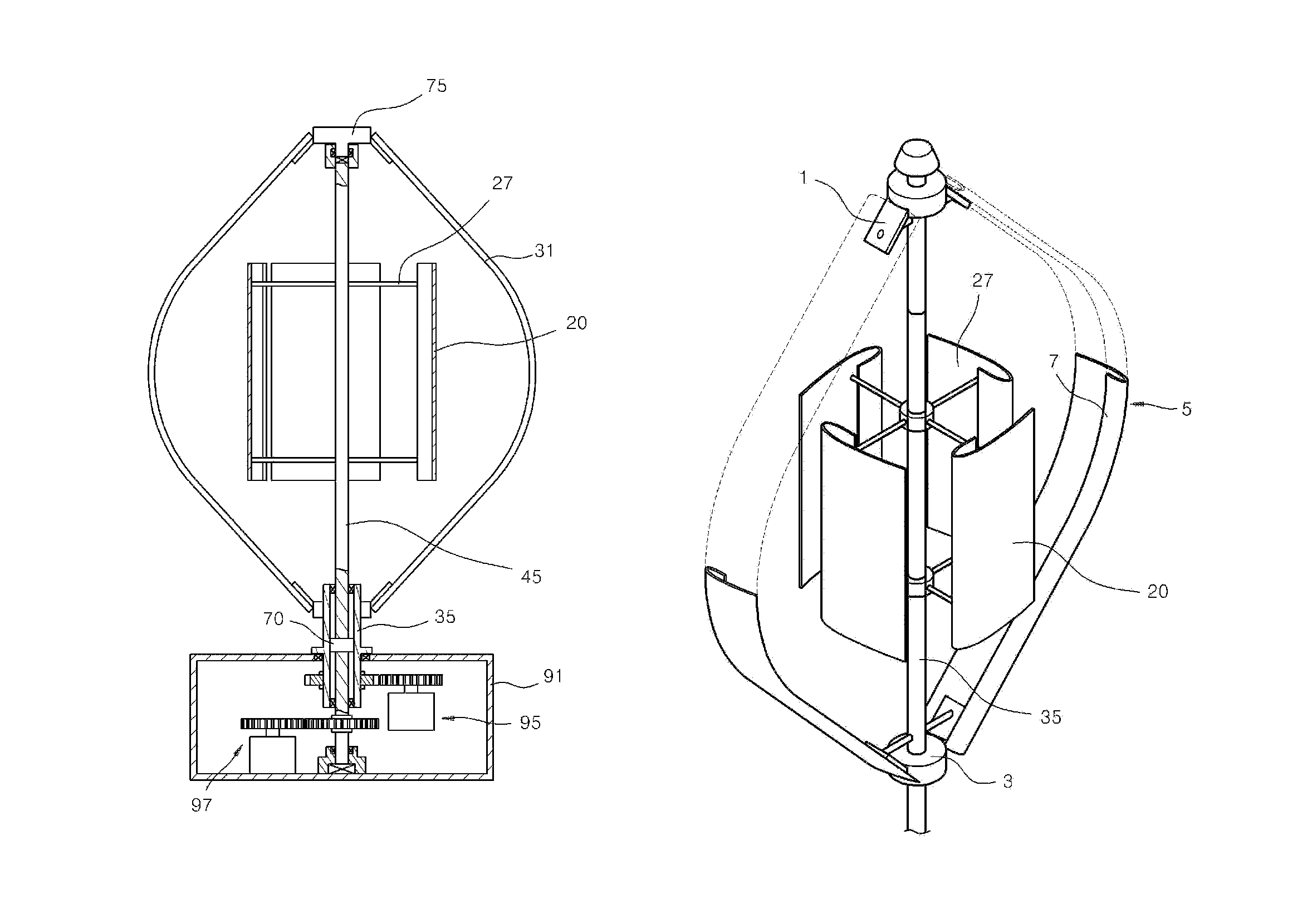 Vertical shaft type darius windmill