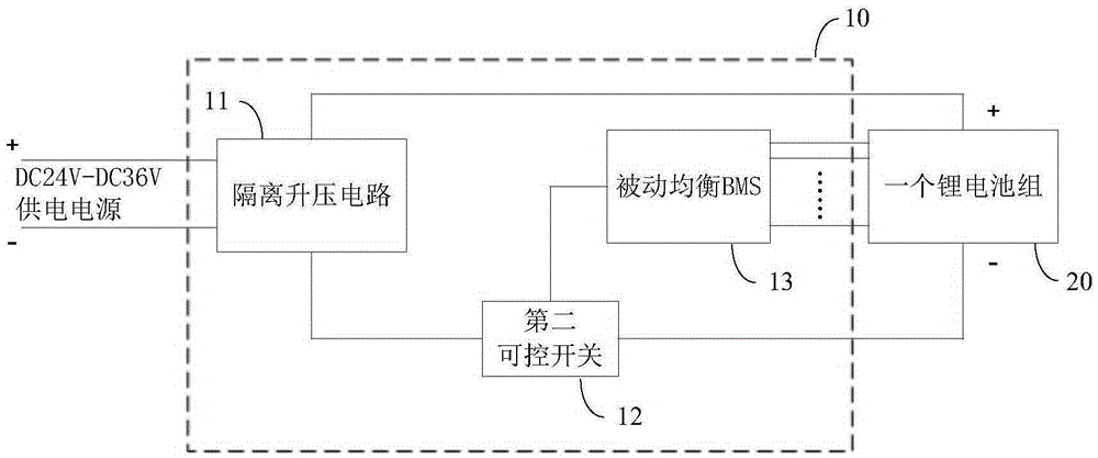 High-voltage lithium battery pack and portable electrical device comprising same