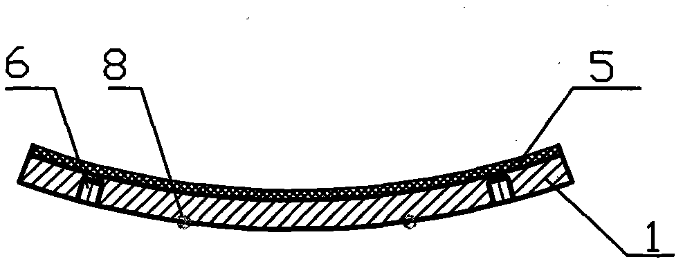 Inlay combined type large self-lubricating support bearing