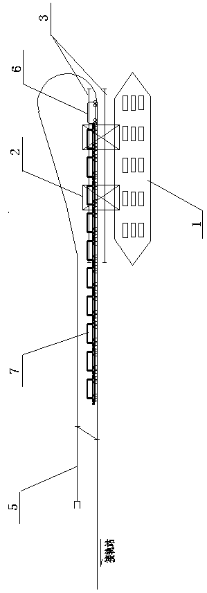 Container molten iron multimodal transport train ship direct-taking mode operation method based on railway loop line