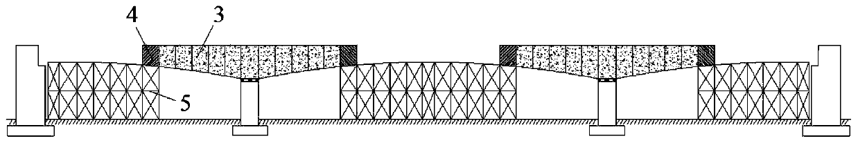 Segment support construction method for beam bridge