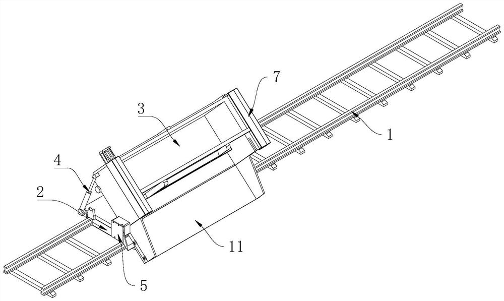 Rail type cart device for building engineering construction